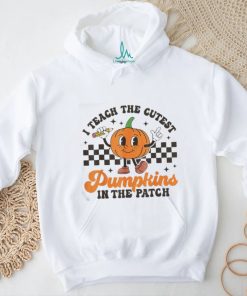I Teach The Cutest Pumpkins In The Patch Groovy Teacher Fall T Shirt