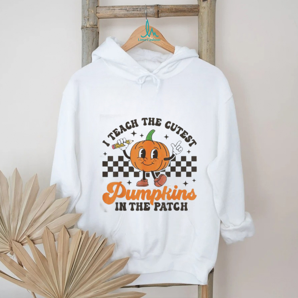 I Teach The Cutest Pumpkins In The Patch Groovy Teacher Fall T Shirt I Teach The Cutest Pumpkins In The Patch Groovy Teacher Fall T Shirt