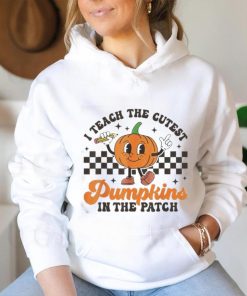 I Teach The Cutest Pumpkins In The Patch Groovy Teacher Fall T Shirt