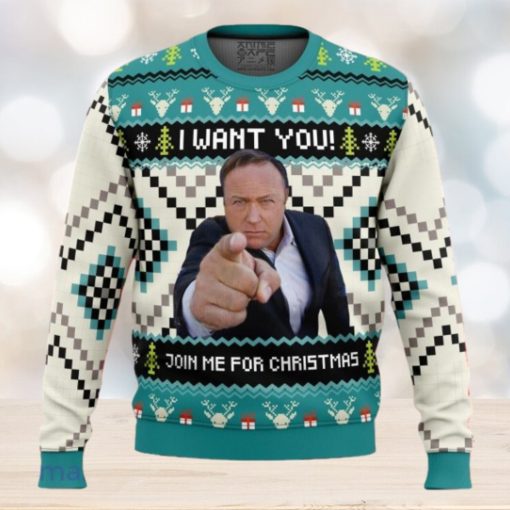 I Want You Alex Jones Ugly Christmas Sweater Unique Gift For Men And Women