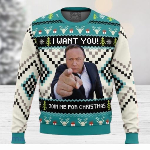 I Want You Alex Jones Ugly Christmas Sweater Unique Gift For Men And Women