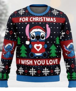 I Wish you Love Stitch Ugly Sweater Christmas