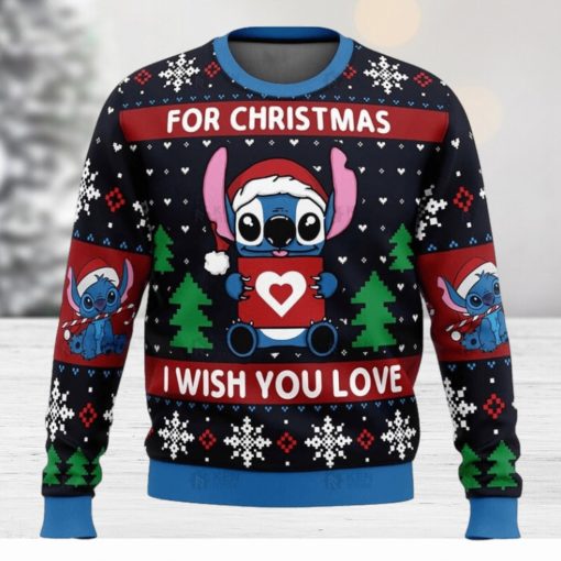 I Wish you Love Stitch Ugly Sweater Christmas