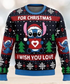 I Wish you Love Stitch Ugly Sweater Christmas