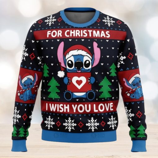 I Wish you Love Stitch Ugly Sweater Christmas