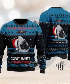 Im Dreaming Of A Great White Christmas Shark 3D Printed Ugly Christmas Sweater