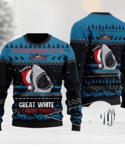 Im Dreaming Of A Great White Christmas Shark 3D Printed Ugly Christmas Sweater