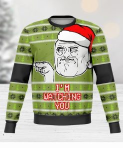 I’m Watching You Meme For Christmas Gifts Ugly Christmas Wool Knitted Sweater