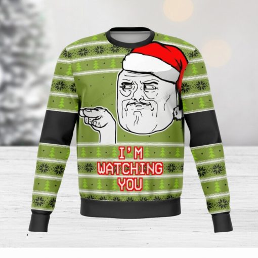 I’m Watching You Meme For Christmas Gifts Ugly Christmas Wool Knitted Sweater