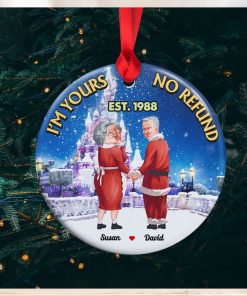 I’m Yours, No refund, Couple Gift, Personalized Ceramic Ornament, Old Couple Ornament, Christmas Gift