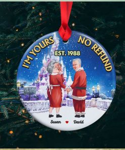 I’m Yours, No refund, Couple Gift, Personalized Ceramic Ornament, Old Couple Ornament, Christmas Gift