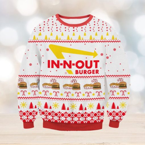 In N Out Burger Ugly Christmas Wool Knitted Sweater