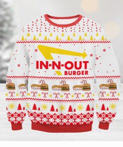 In N Out Burger Ugly Christmas Wool Knitted Sweater