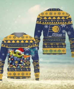 Indiana Pacers Cute Baby Yoda Star Wars Ugly Christmas Sweater