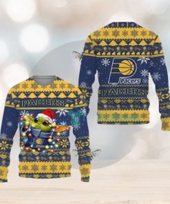 Indiana Pacers Cute Baby Yoda Star Wars Ugly Christmas Sweater