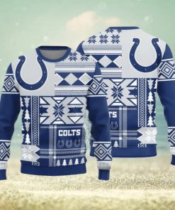 Indianapolis Colts Christmas Snowflakes Pattern New Style Knitted Sweater