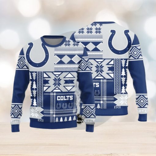 Indianapolis Colts Christmas Snowflakes Pattern New Style Knitted Sweater