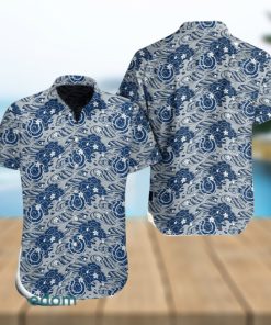 Indianapolis Colts Great Waves Of Japanese Hawaiian Shirt And Short For Men Gift, Short Beach For Family