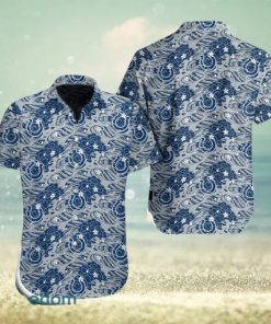 Indianapolis Colts Great Waves Of Japanese Hawaiian Shirt And Short For Men Gift, Short Beach For Family