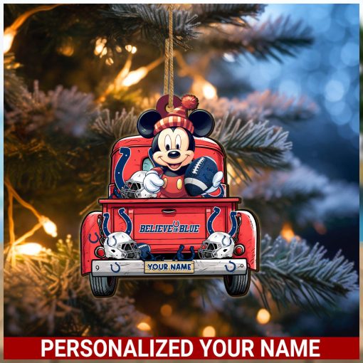 Indianapolis Colts NFL Mickey Ornament Personalized Your Name SP12102344ID05