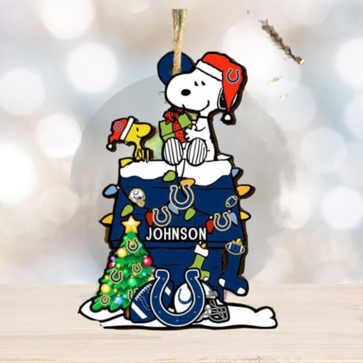 Indianapolis Colts NFL Snoopy Ornament Personalized Christmas 2023 Holidays