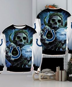 Indianapolis Colts Skull Halloween Bethlehem Halloween Ugly Sweater For Men And Women Gift Christmas