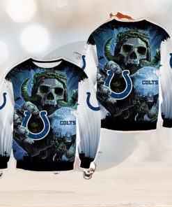 Indianapolis Colts Skull Halloween Bethlehem Halloween Ugly Sweater For Men And Women Gift Christmas