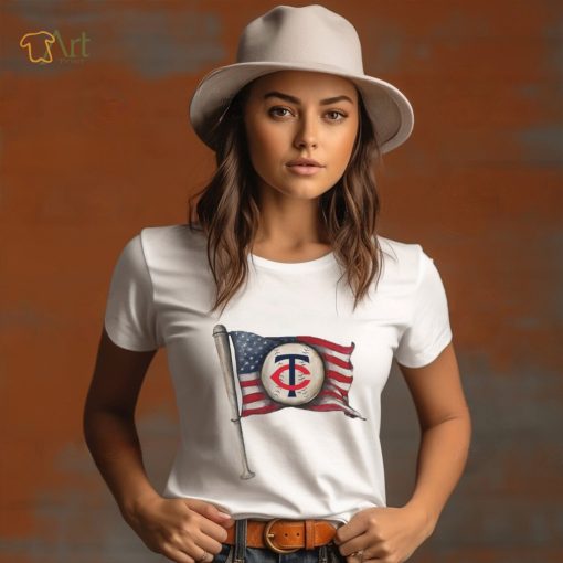 Infant Minnesota Twins Tiny Baseball Flag Raglan T Shirt