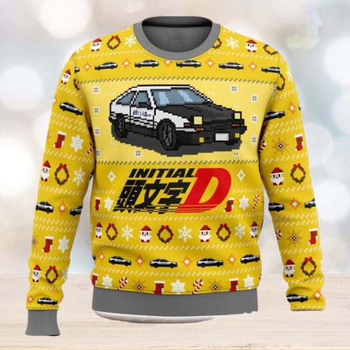 Initial D Classic Toyota Car 3D Ugly Christmas Sweater Unisex Christmas Sweater For Men And Women