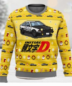 Initial D Classic Toyota Car 3D Ugly Christmas Sweater Unisex Christmas Sweater For Men And Women