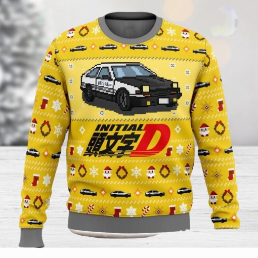 Initial D Classic Toyota Car 3D Ugly Christmas Sweater Unisex Christmas Sweater For Men And Women