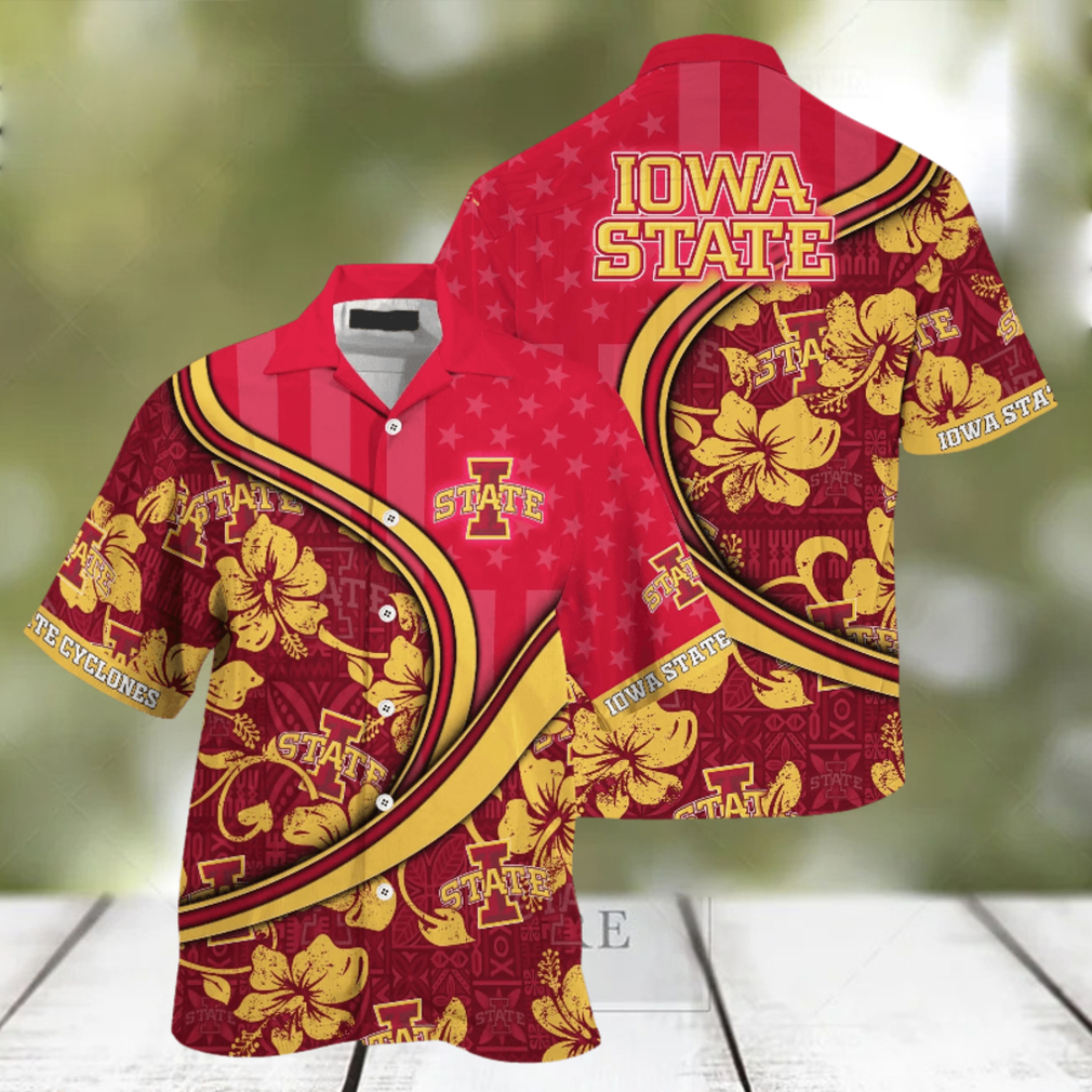 Iowa State Cyclones NCAA Us Flag Hawaiian Shirt Custom Summer