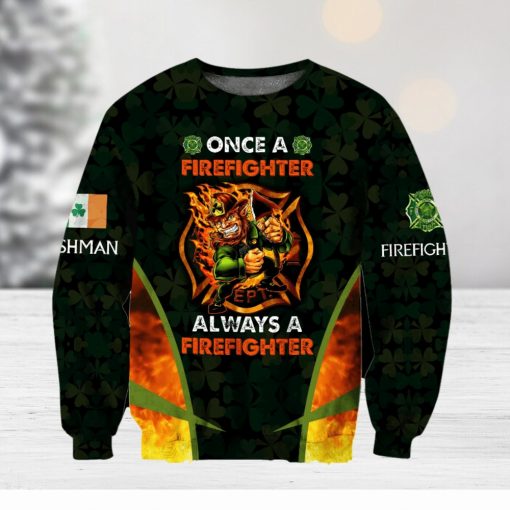 Irish  Firefighter Ugly Christmas Sweater