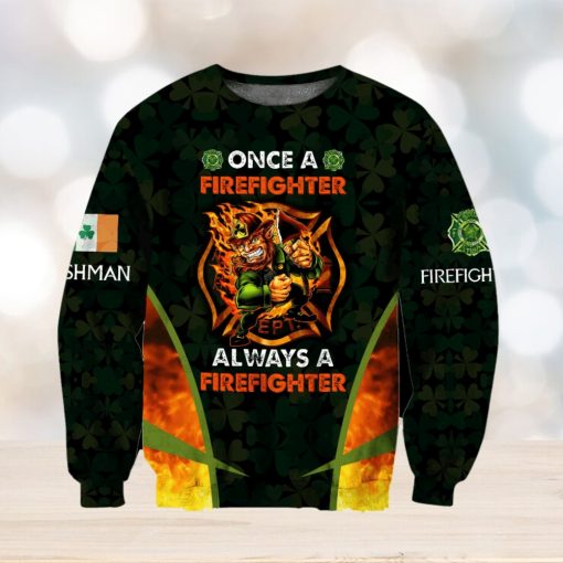 Irish  Firefighter Ugly Christmas Sweater