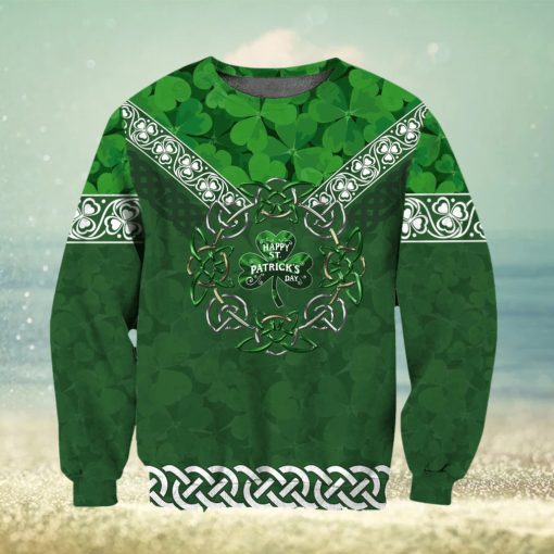 Irish Shamrock Ugly Christmas Wool Knitted Sweater