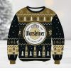 Bud Light Beer In White Pattern Ugly Christmas Sweater