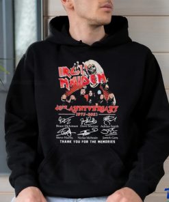 Iron Maiden 48th Anniversary 1975 2023 Thank You for the memories signatures shirt
