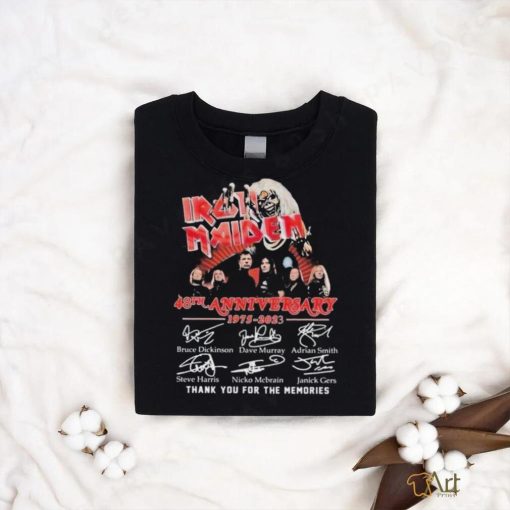 Iron Maiden 48th Anniversary 1975 2023 Thank You for the memories signatures shirt