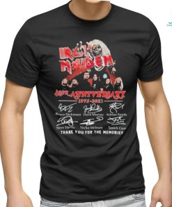 Iron Maiden 48th Anniversary 1975 2023 Thank You for the memories signatures shirt