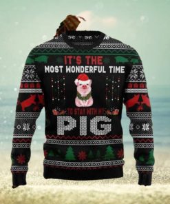 It Is The Most Wonderful Time To Stay With My Pig Ugly Christmas Sweater Impressive Gift For Men And Women