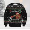 Busch Light Beer Christmas Light Black Pattern Ugly Christmas Sweater Christmas Holiday Gift