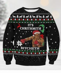 It’s Chrithmith Bitcheth Mike Tyson 3D Printed Ugly Christmas Sweater