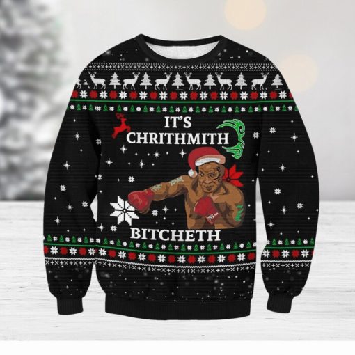 It’s Chrithmith Bitcheth Mike Tyson 3D Printed Ugly Christmas Sweater