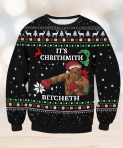 It’s Chrithmith Bitcheth Mike Tyson 3D Printed Ugly Christmas Sweater