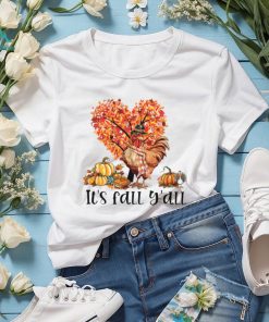 It's Fall Y'all Chicken Under The Heart Autumn Tree Pumpkins Thanksgiving Chicken Classic T Shirt