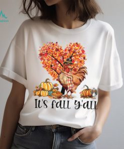 It's Fall Y'all Chicken Under The Heart Autumn Tree Pumpkins Thanksgiving Chicken Classic T Shirt, hoodie, sweater, long sleeve and tank top It's Fall Y'all Chicken Under The Heart Autumn Tree Pumpkins Thanksgiving Chicken Classic T Shirt