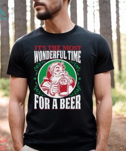 It’s The Most Wonderful Time For Beer Xmas T Shirt, Christmas Shirts Mens