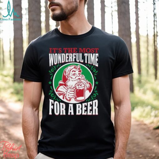 It’s The Most Wonderful Time For Beer Xmas T Shirt, Christmas Shirts Mens