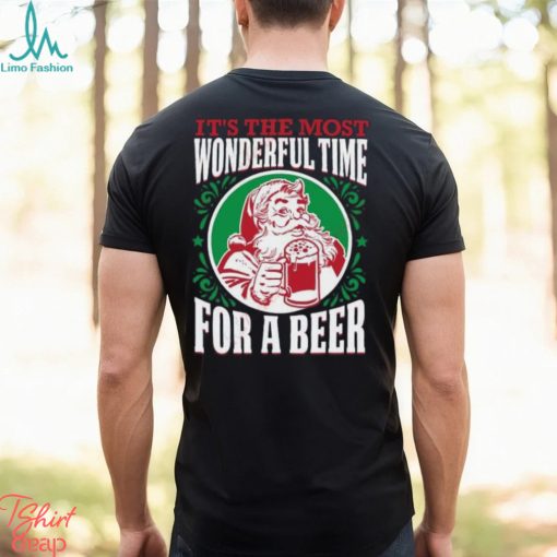 It’s The Most Wonderful Time For Beer Xmas T Shirt, Christmas Shirts Mens