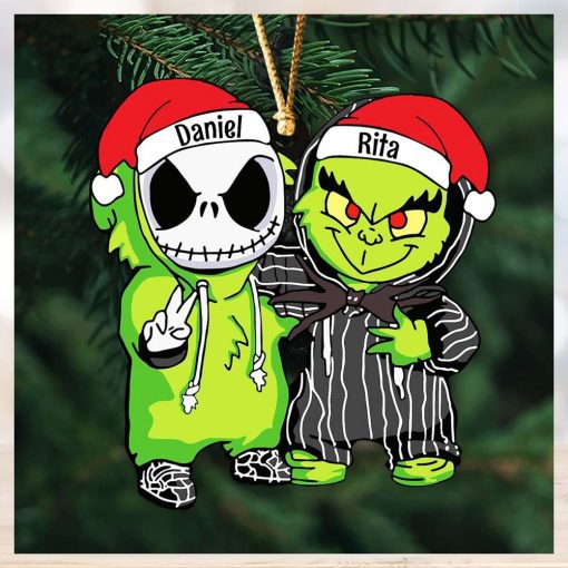 Jack And Grinch Christmas Gifts Ornament